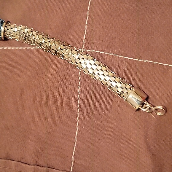 SS Blue Diamond Bracelet Mesh 7 1/4" - Picture 4 of 8